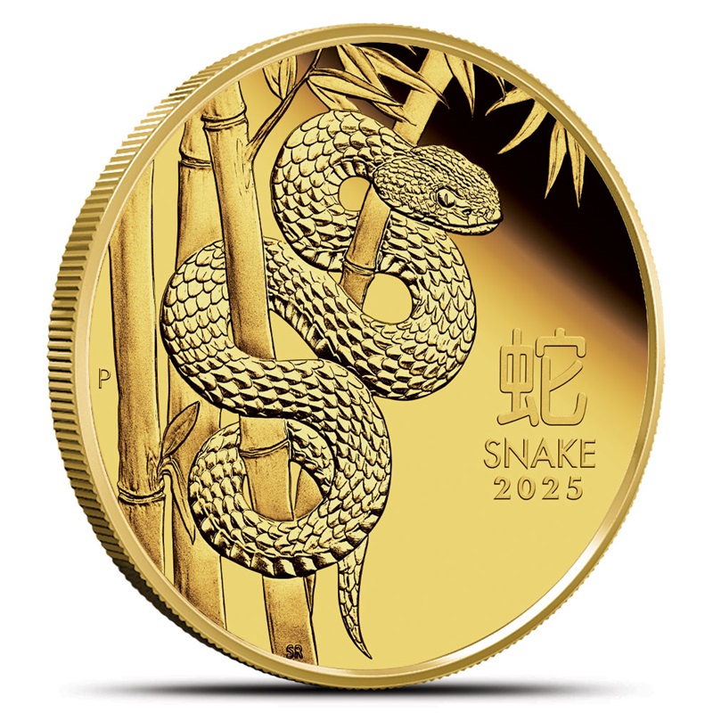 2025 1/10 oz Australian Gold Lunar Snake Coin (BU)