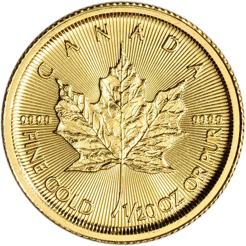 2025 Canadian $1 Maple Leaf 1/20 oz Gold Coin