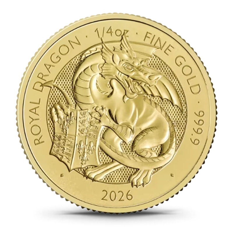 2026 1/4 oz Tudor Beasts Royal Dragon Gold