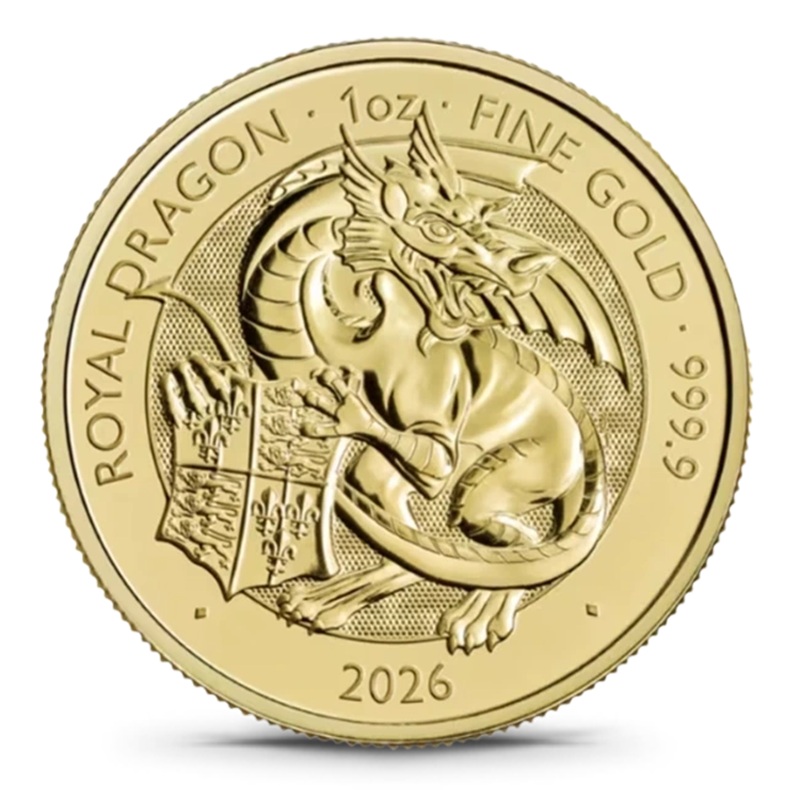 2026 1 oz Tudor Beasts Royal Dragon Gold