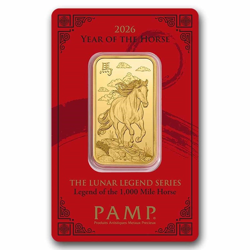 2026 PAMP Suisse Year of the Horse 1 oz Gold Bar