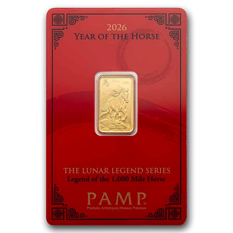 PAMP Suisse Year of the Horse 5 Gram Gold Bar (2026)