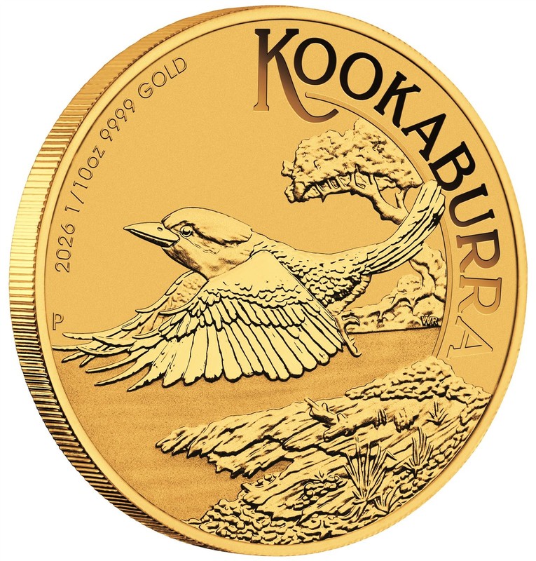 2026 Australian Gold Kookaburra 1/10 oz Coin