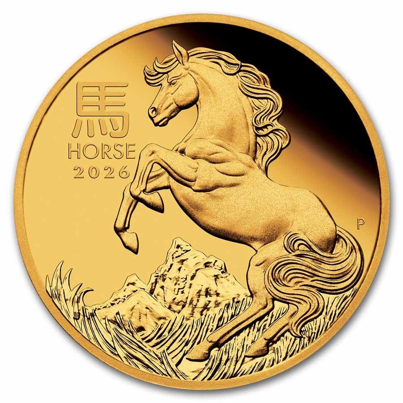 2026 Perth Mint 1/2 oz Gold Lunar Horse BU Coin (Series III)