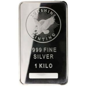 1 Kilo Silver Bar Sunshine Minting (32.15 troy oz) .999 Fine Bullion Ingot
