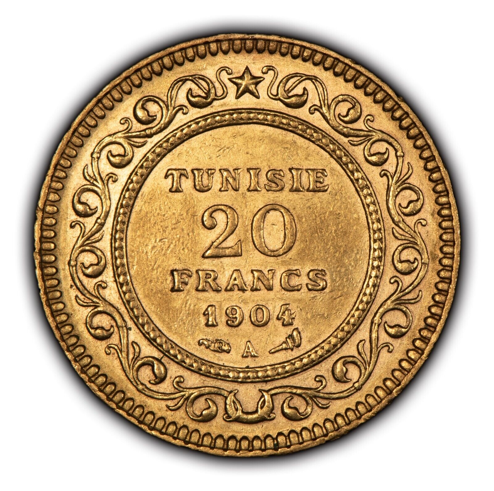 Tunisia 20 Francs Gold Coin