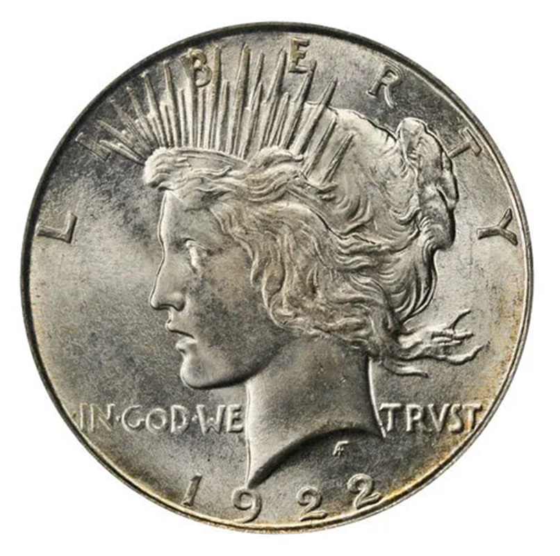 1922-D Peace Dollar Silver Coin