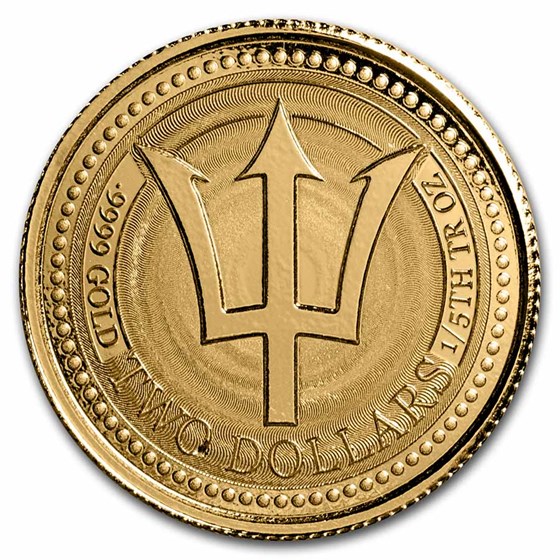 Barbados 1/5 oz Gold Trident
