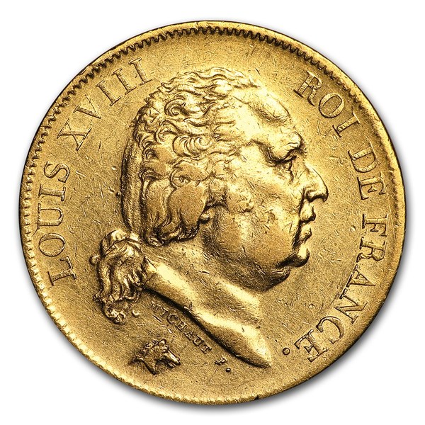 40 Francs Gold Coin - Louis XVIII