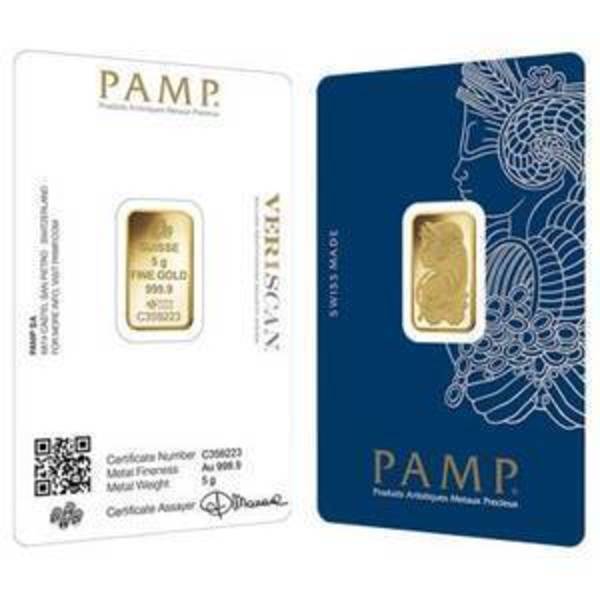 5 Gram Gold Bar (Random Manufacturer)