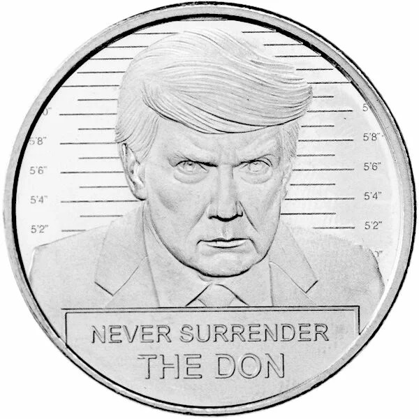 1 oz Trump Never Surrender Silver Round 