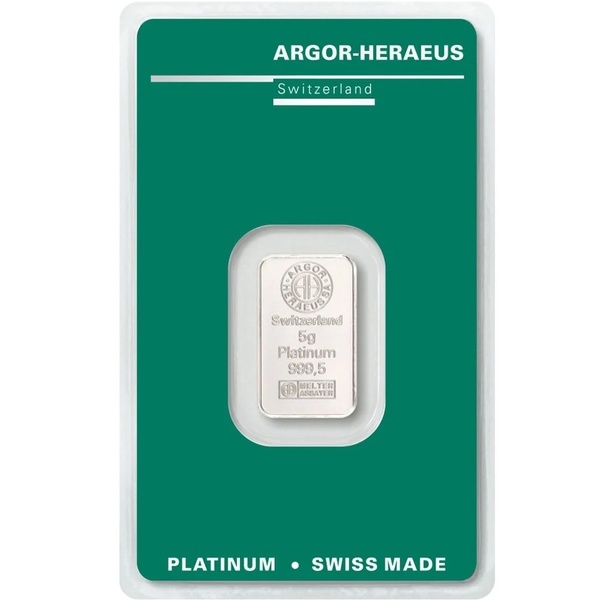 5 gram Argor-Heraeus Platinum Bar