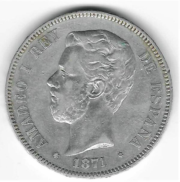 5 Pesetas Spanish Silver Coin