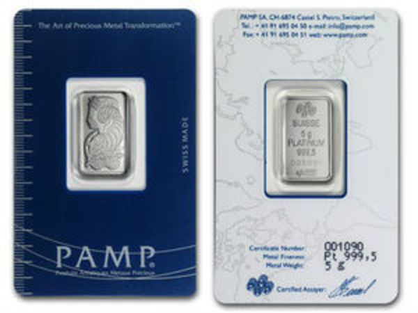 Pamp Suisse Platinum 5 gram bar
