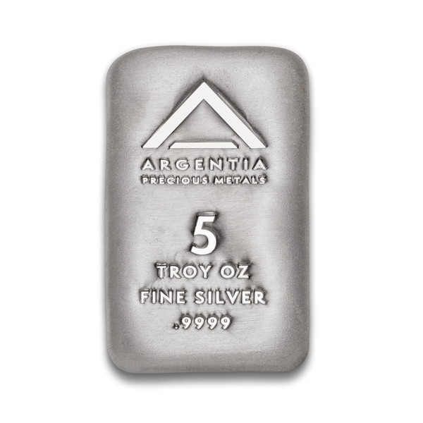 5 oz Argentia Matte Cast Silver Bar