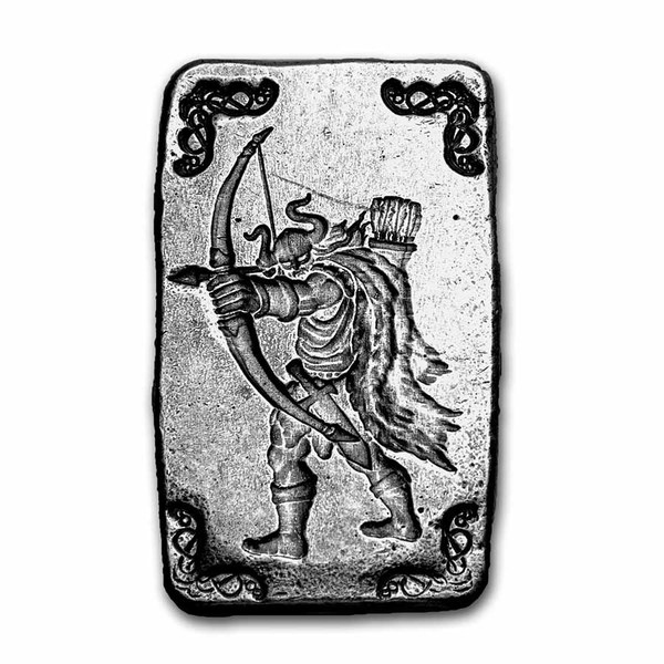 5 oz Silver Bars Monarch Viking Archer