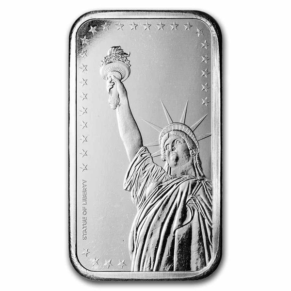 5 oz Silver Bar - Statue of Liberty