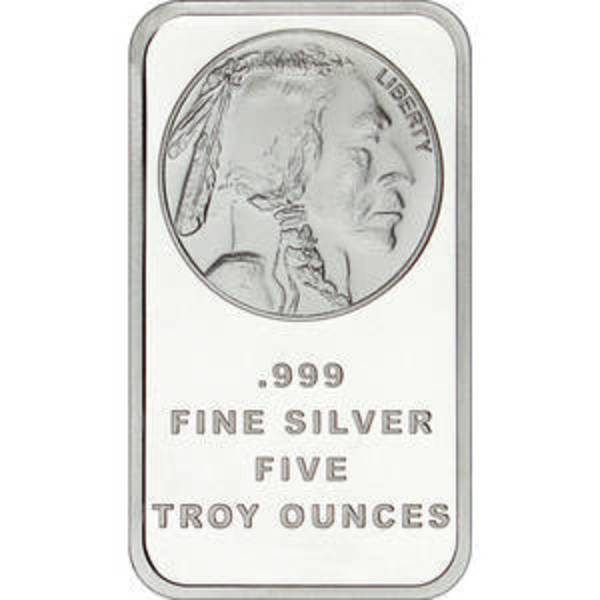 5 oz Silver Bar at Spot Price