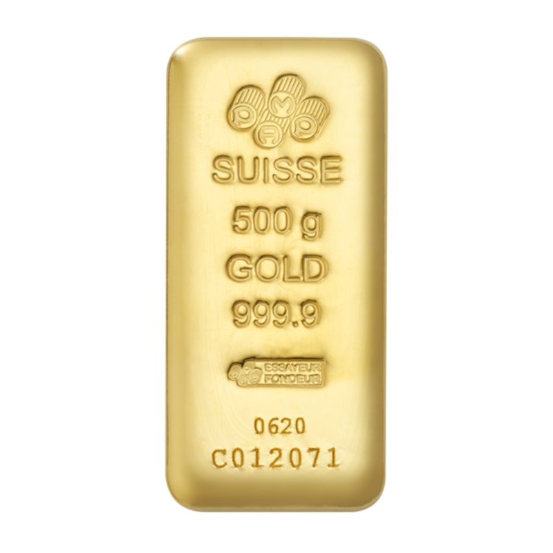 PAMP Suisse Cast 500 Gram (Half Kilo) Gold Bar