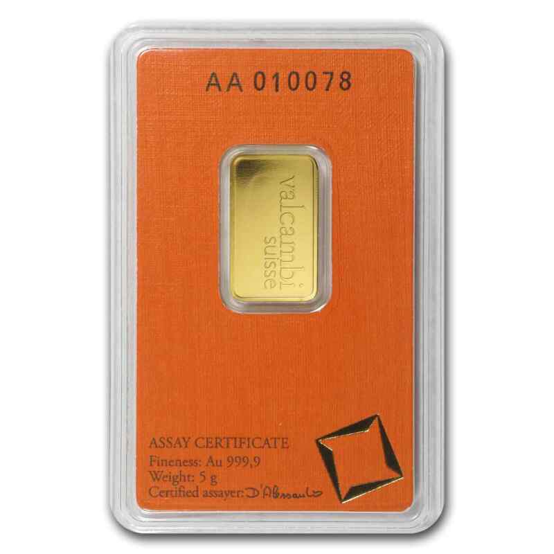 Valcambi 5 Gram Gold Bar