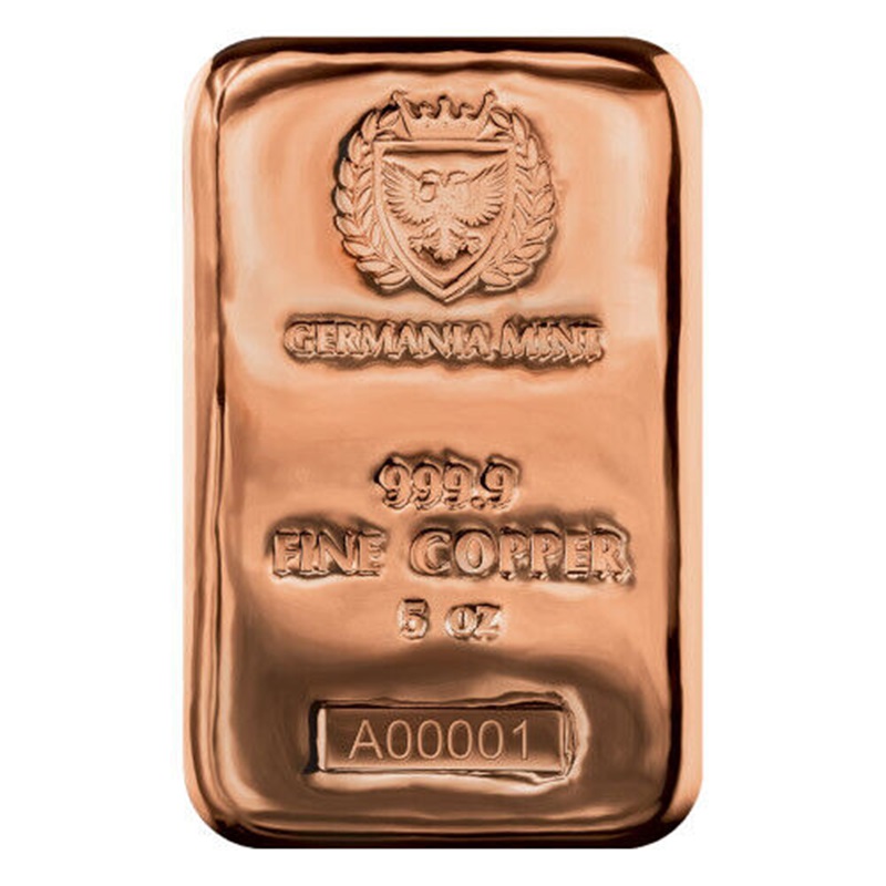 5 oz Germania Mint Cast Copper Bar