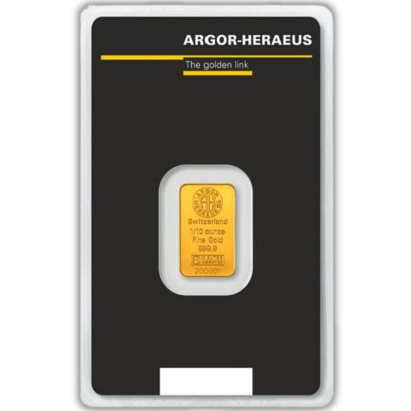 Argor-Heraeus 1/10 troy oz Gold Bar