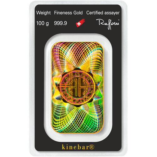 Argor Heraeus 100 gram gold Kinebar