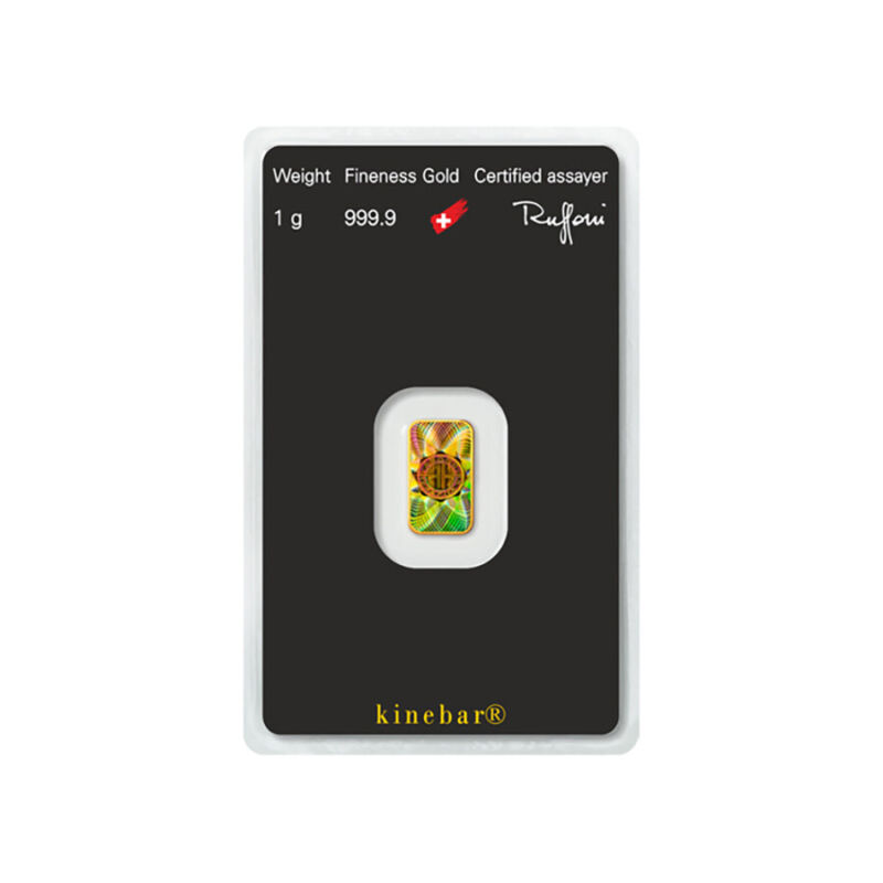 Argor Heraeus 1 gram gold Kinebar