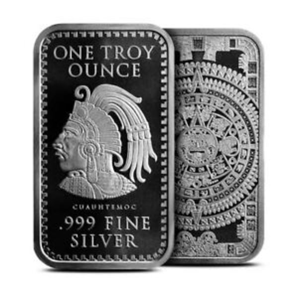1 oz Aztec Calendar Silver Bar