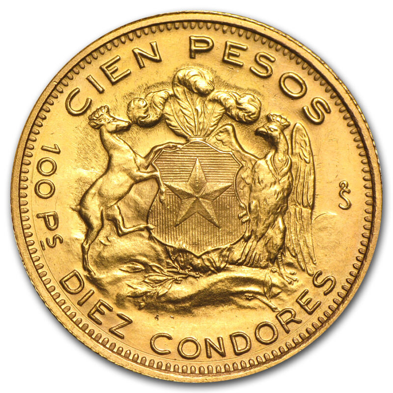 Chile 100 Pesos Gold Coin - Random Years