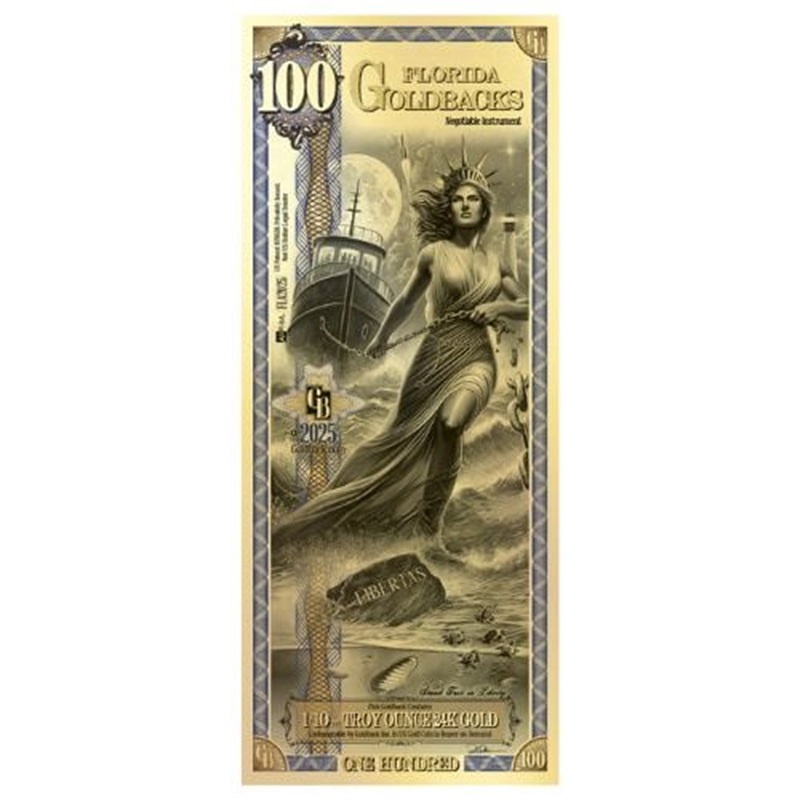Florida 100 Goldback Gold Aurum Note (24K)