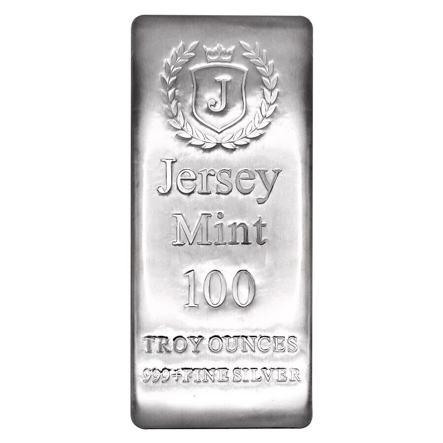 100 oz Silver Bar Jersey Mint