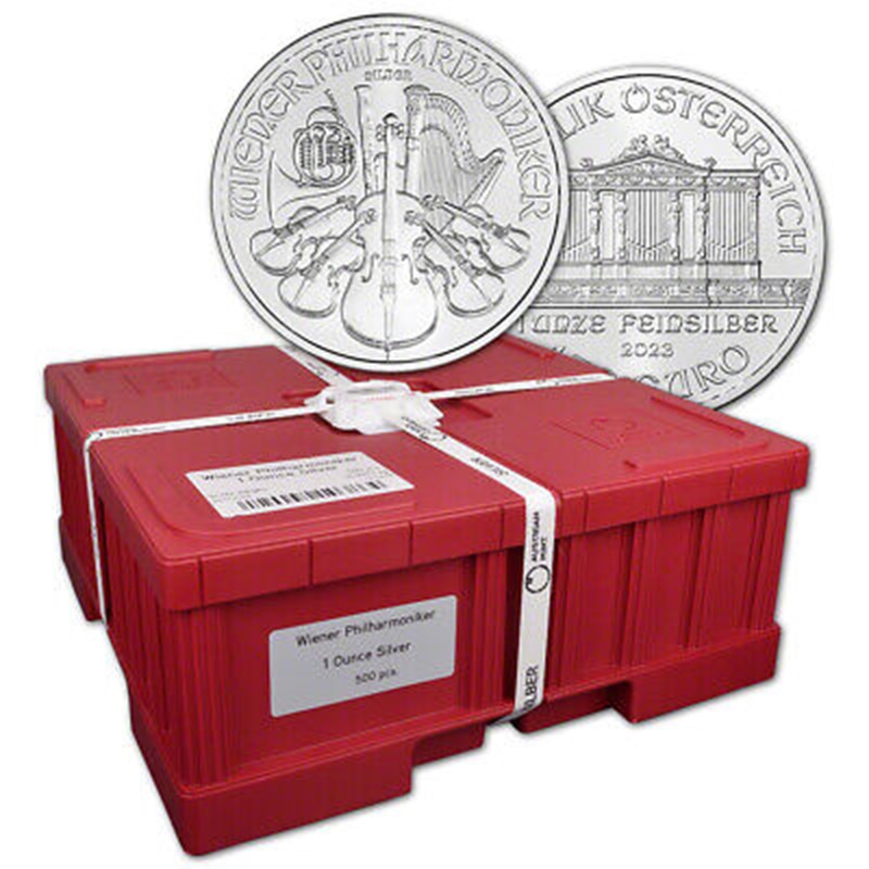 2025 1 oz Austrian Silver Philharmonic Monster Box of 500 