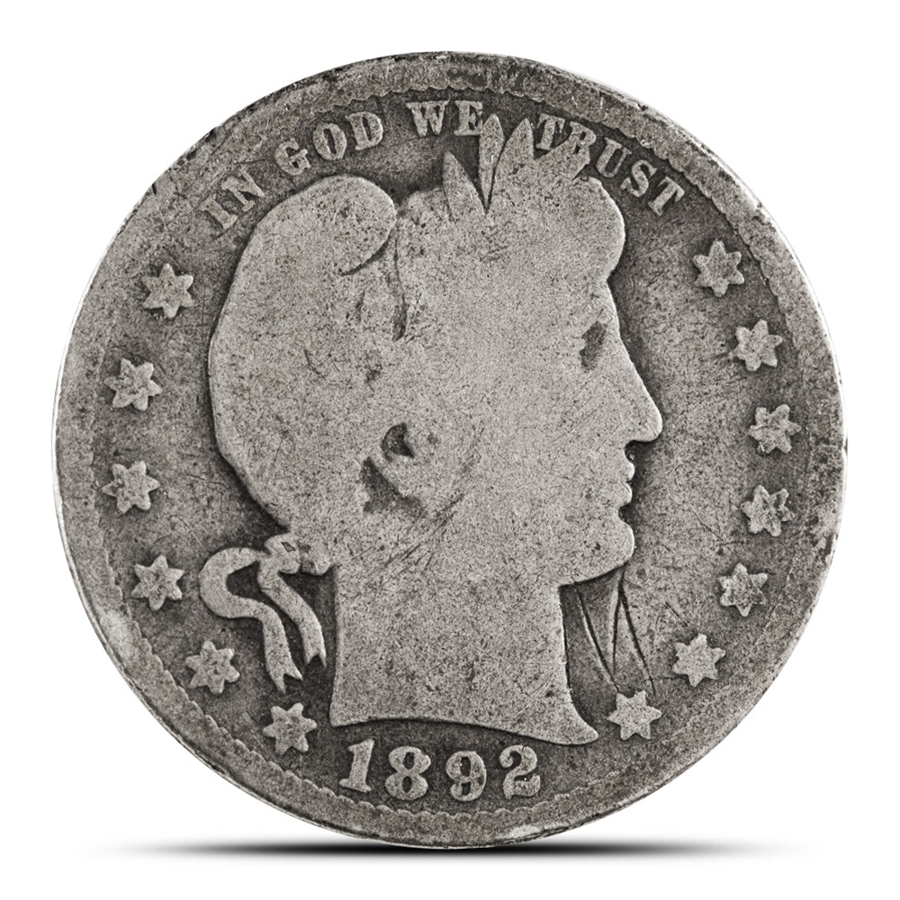 $10 FV 90% US Barber Silver Quarters