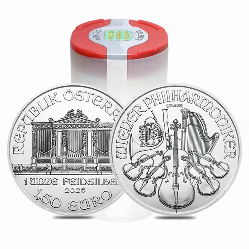 Roll of 20 - 2026 1 oz Austrian Silver Philharmonic Coin