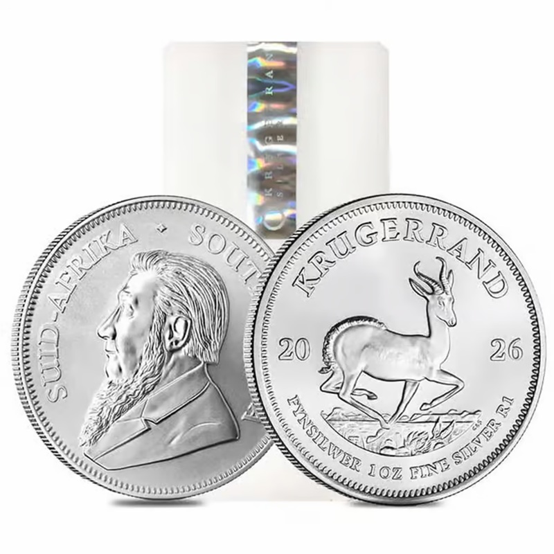 Roll of 25 - 2026 South Africa 1 oz Silver Krugerrand Coin