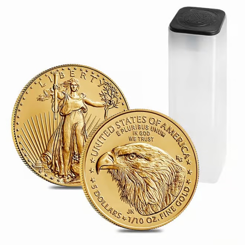 Roll of 50 - 2026 1/10 oz Gold American Eagle $5 Coin