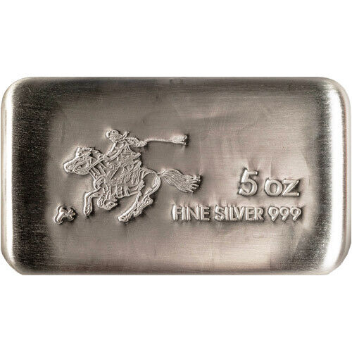 Silvertowne 5 oz Silver Bar Pony Express
