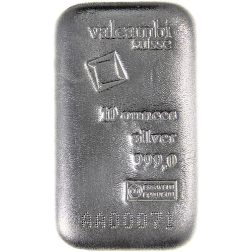 Valcambi Cast 10 oz Silver Bar