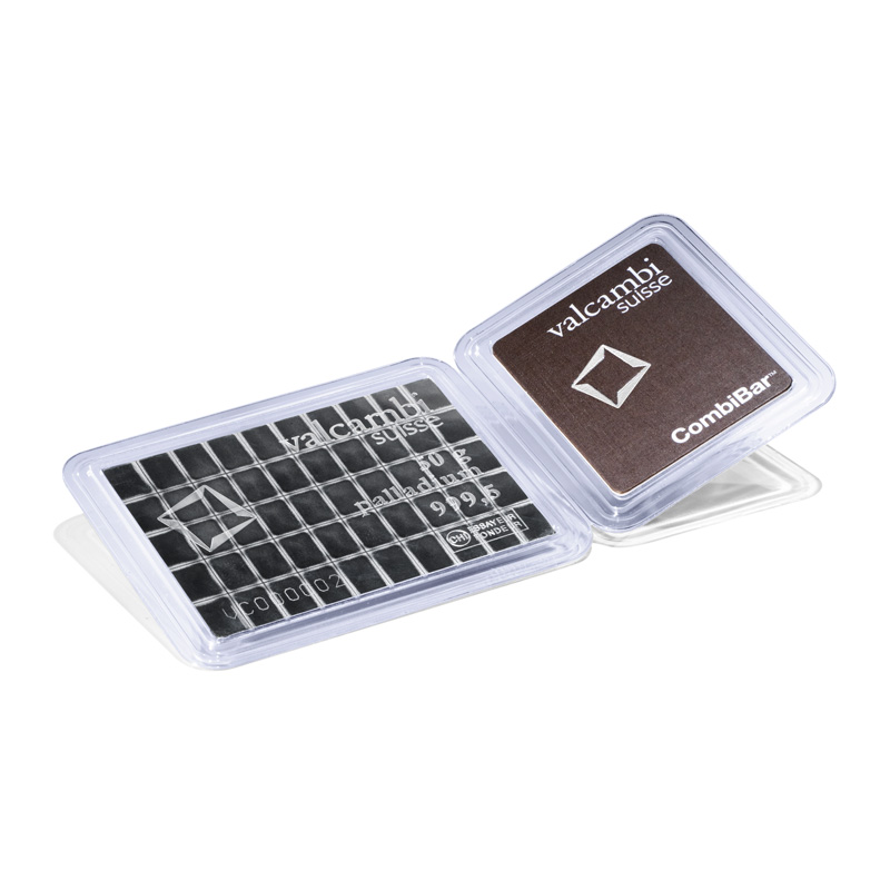 Valcambi CombiBar - 50 Gram Palladium Bar