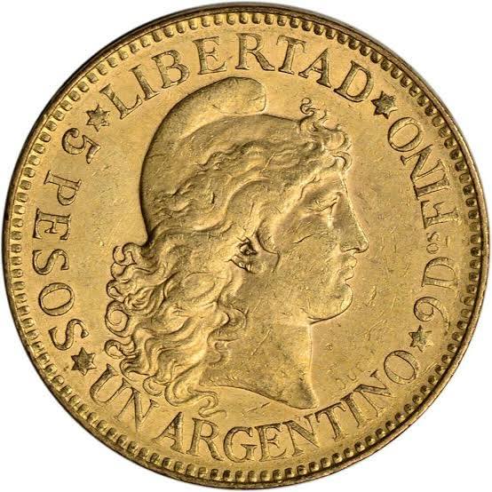 Argentina 5 Pesos Gold Coin