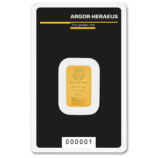 Argor-Heraeus 1/4 troy oz Gold Bar