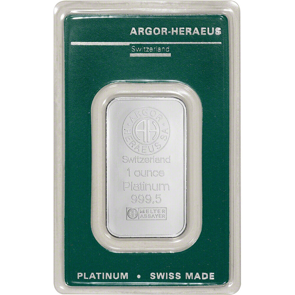 1 oz Platinum Bar Argor-Heraeus