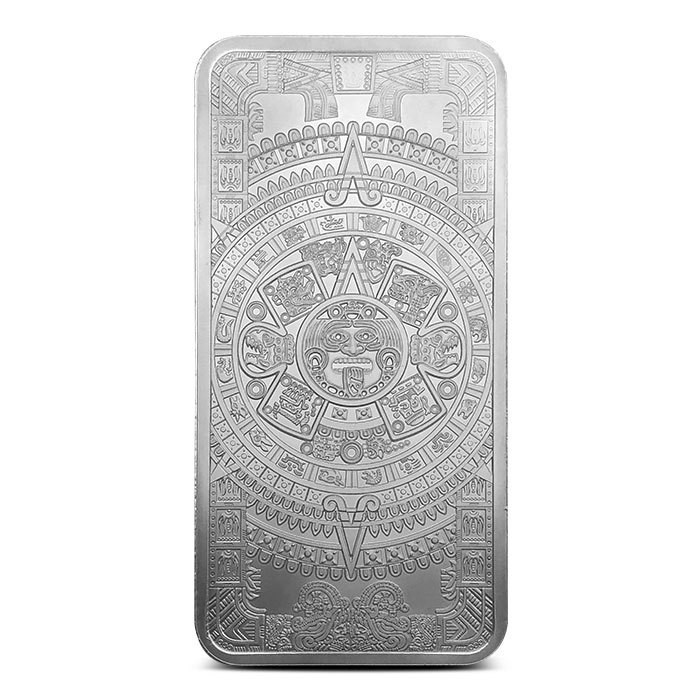 10 oz Silver Aztec Calendar Bar