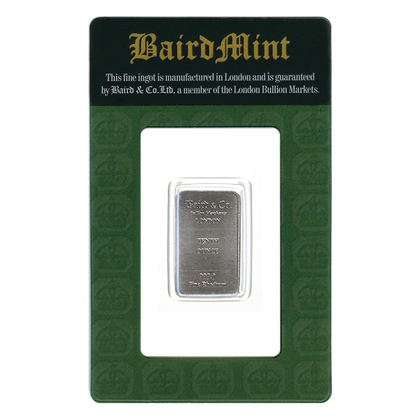 Baird Mint 1/10 Ounce Rhodium Bar