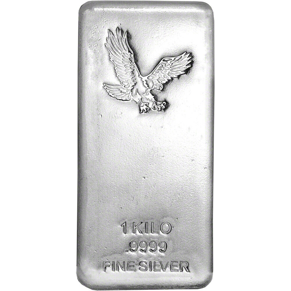 1 Kilogram CNT Eagle Poured Silver Bar