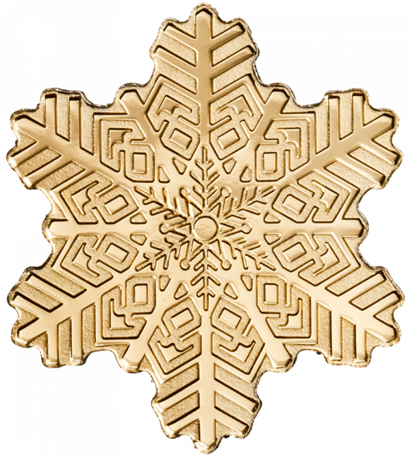 $5 Golden Snowflake 1/2 gram Gold Coin
