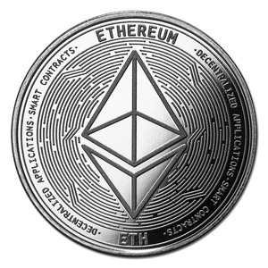 Cryptocurrency Ethereum 1 oz Silver Bullion Round