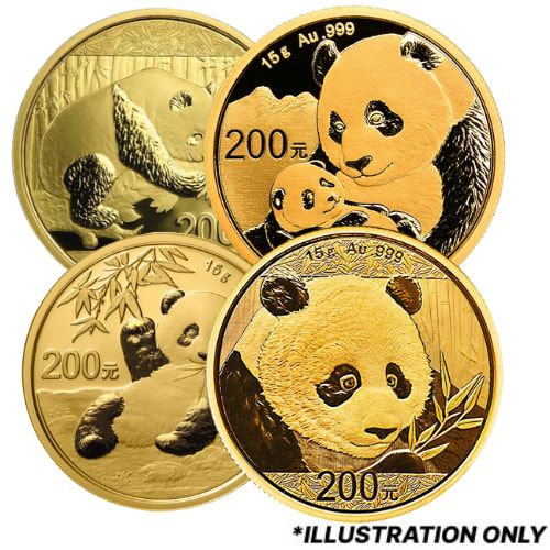 15-gram Chinese Panda Gold Coin - Random Year