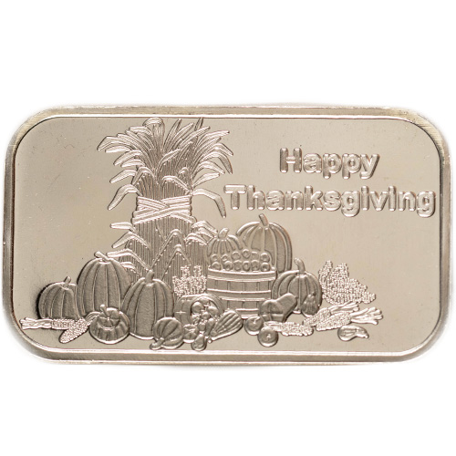 Happy Thanksgiving - 1 oz Silver Bar